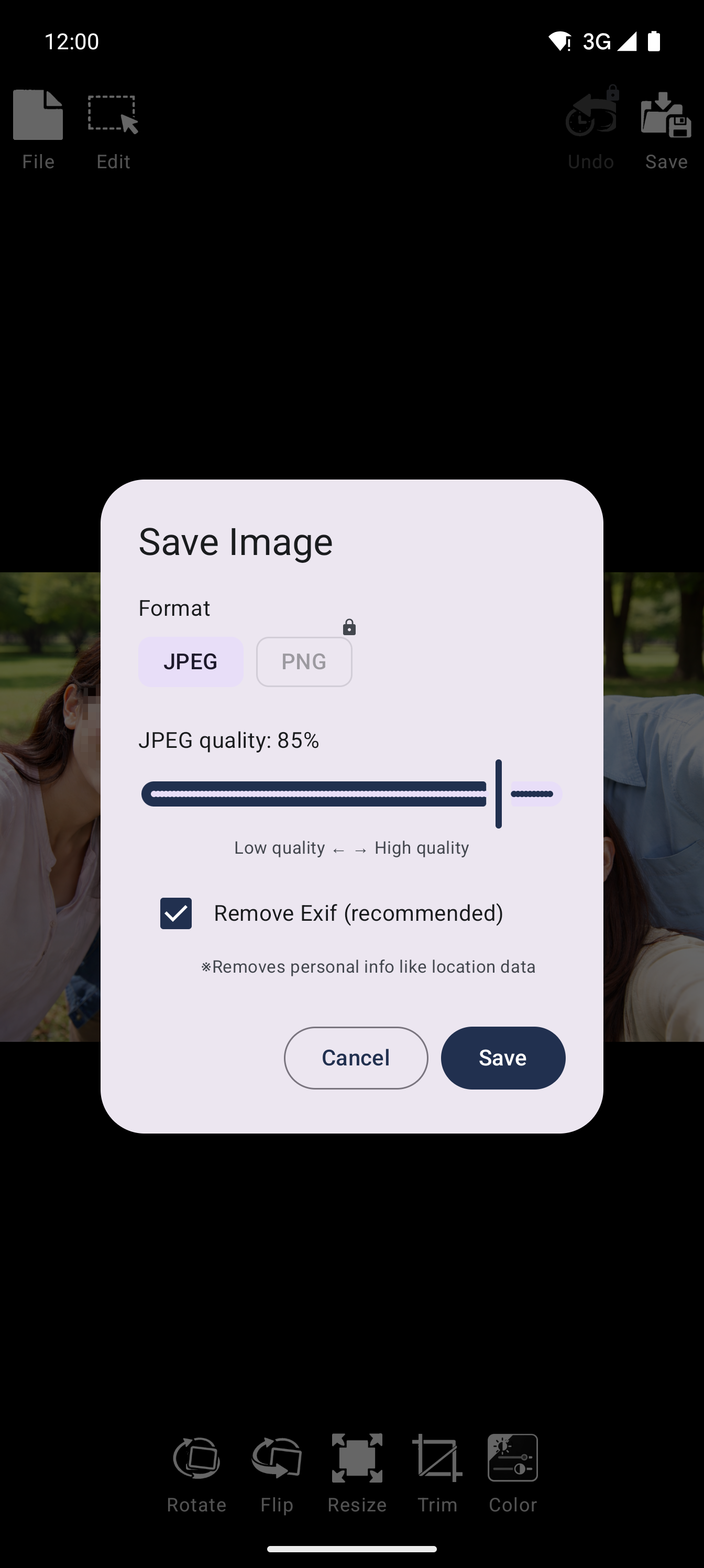 PrivaPic — strip EXIF metadata